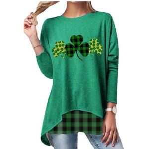 Round Neck Casual Long Sleeve Sweatshirt Solid Color Loose Fit Shirt